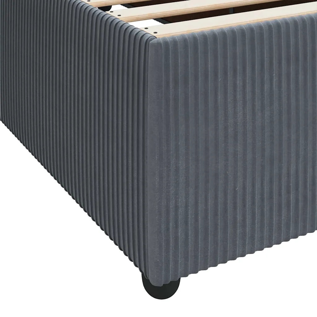 Letto matrimoniale | Letto per adulti | Struttura del letto Grigio scuro 120 x 200 cm Tessuto