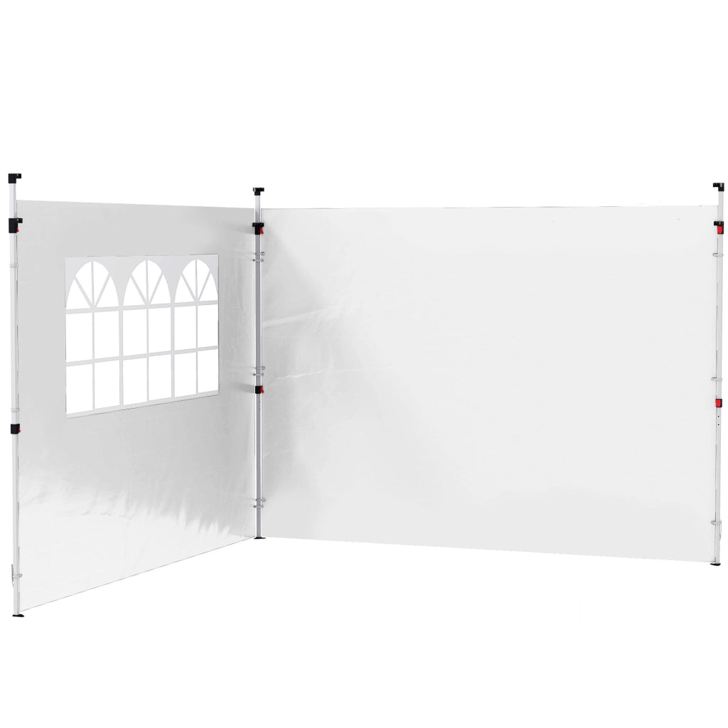 Pannelli laterali per gazebo 3x3m ¨C Xylo ¨C Set 2 pezzi con finestra tessuto Oxford bianco