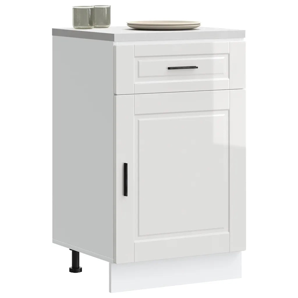 Pensile da cucina | Base da Cucina Porto Bianco Lucido in Legno Multistrato