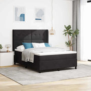 Letto a molle con materasso Nero 160 x 200 cm Velluto 3342016