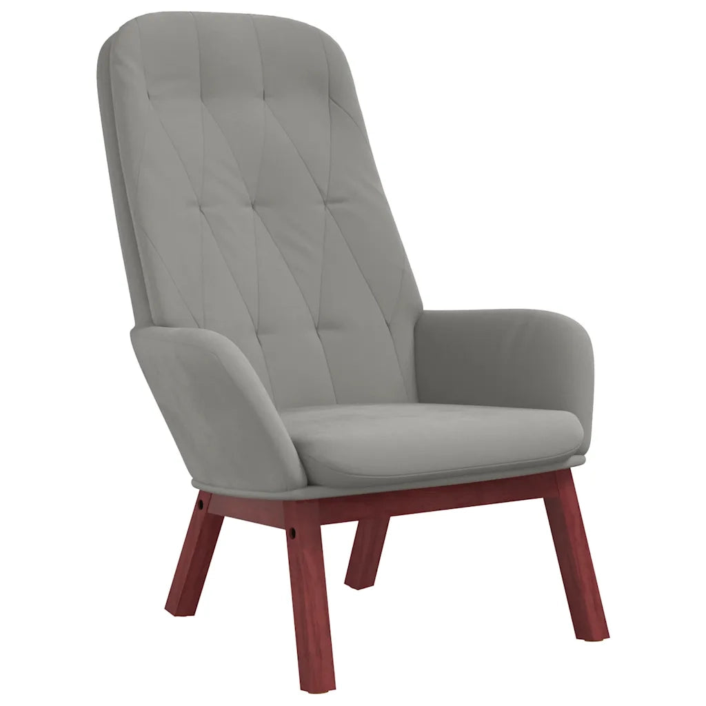 Poltrona Relax Grigio Chiaro in Velluto 341218
