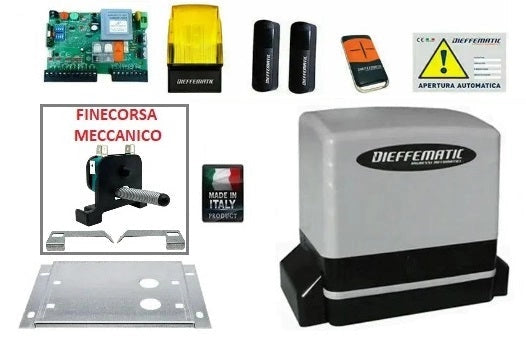 Kit Automazione Automatismi Cancelli Cancello Scorrevoli Scorrevole 600Kg 230V