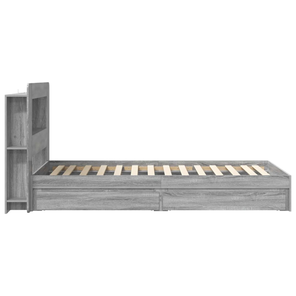 Telaio del letto con storage Sonoma grigio 90 x 200 cm 3433638