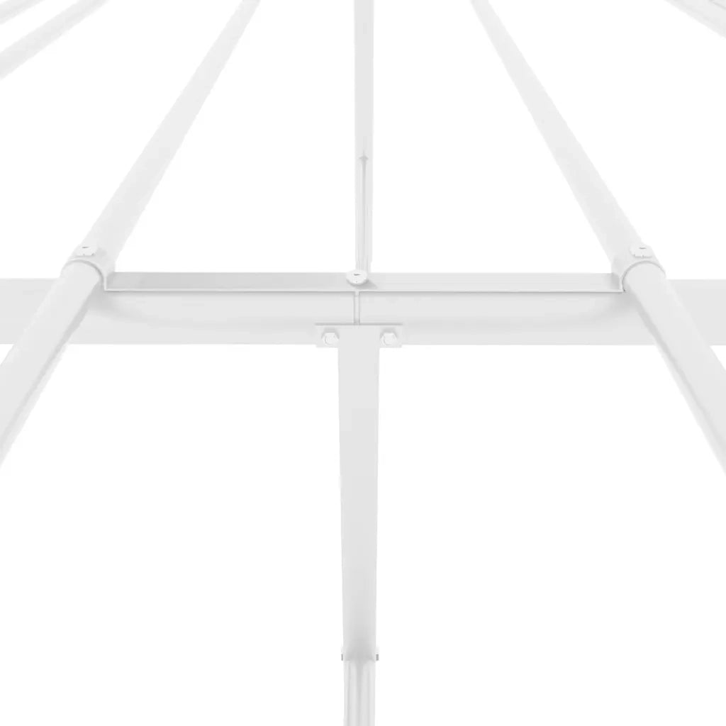 Letto matrimoniale | Letto per adulti | Giroletto in Metallo Bianco 140x200 cm