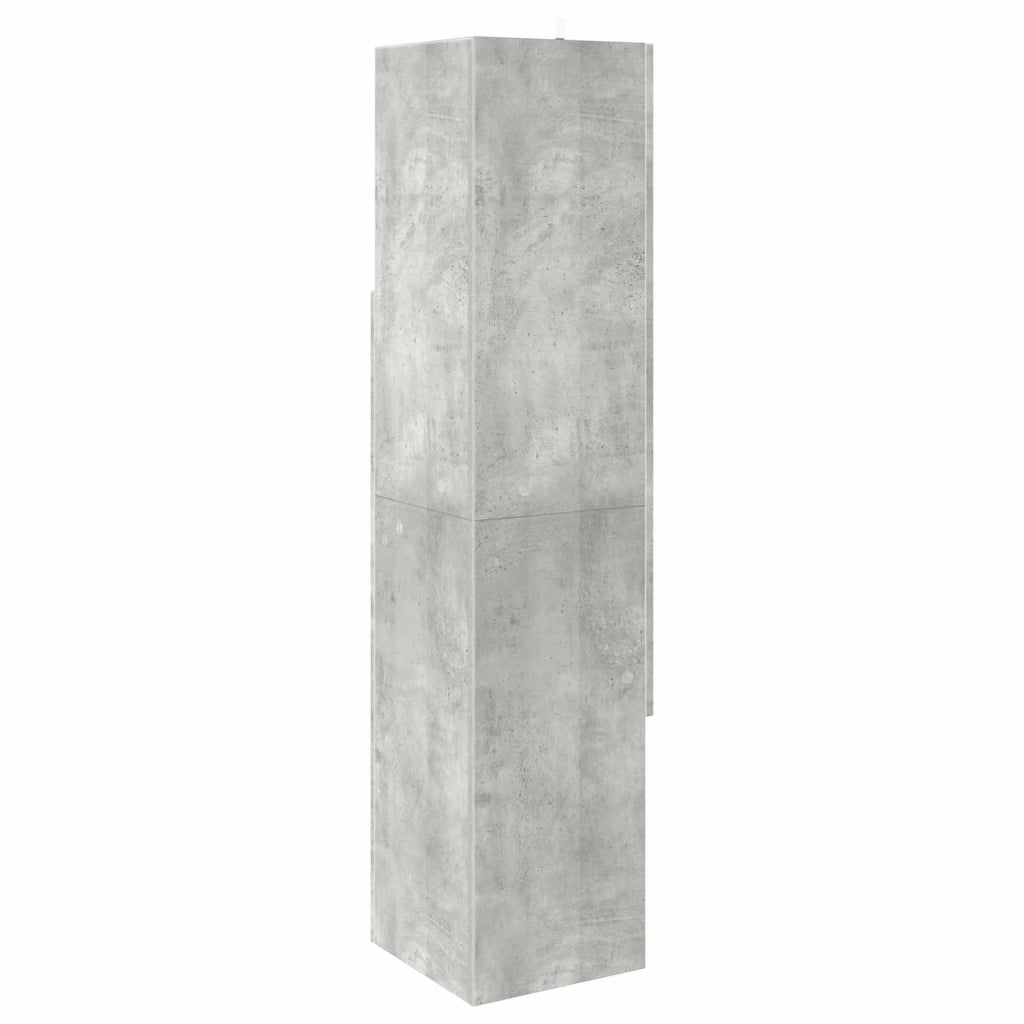 Mobile angolare 32x32x140cm Legno ingegnerizzato Grigio cemento 889878