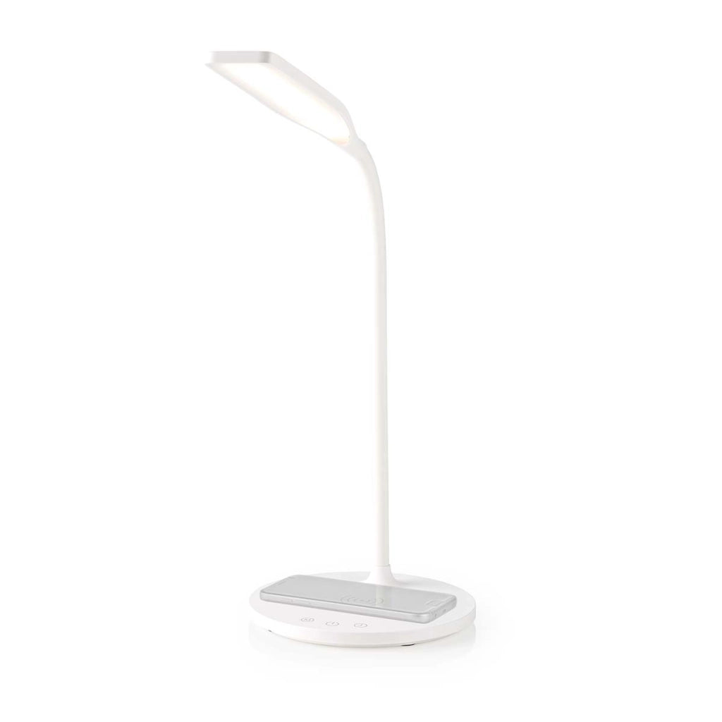 Lampada da scrivania a LED con dimmer e caricatore wireless da 15 W Bianco Nedis