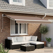 Tenda retrattile Tortora 300 x 250 cm Poliestere e Alluminio 3425834