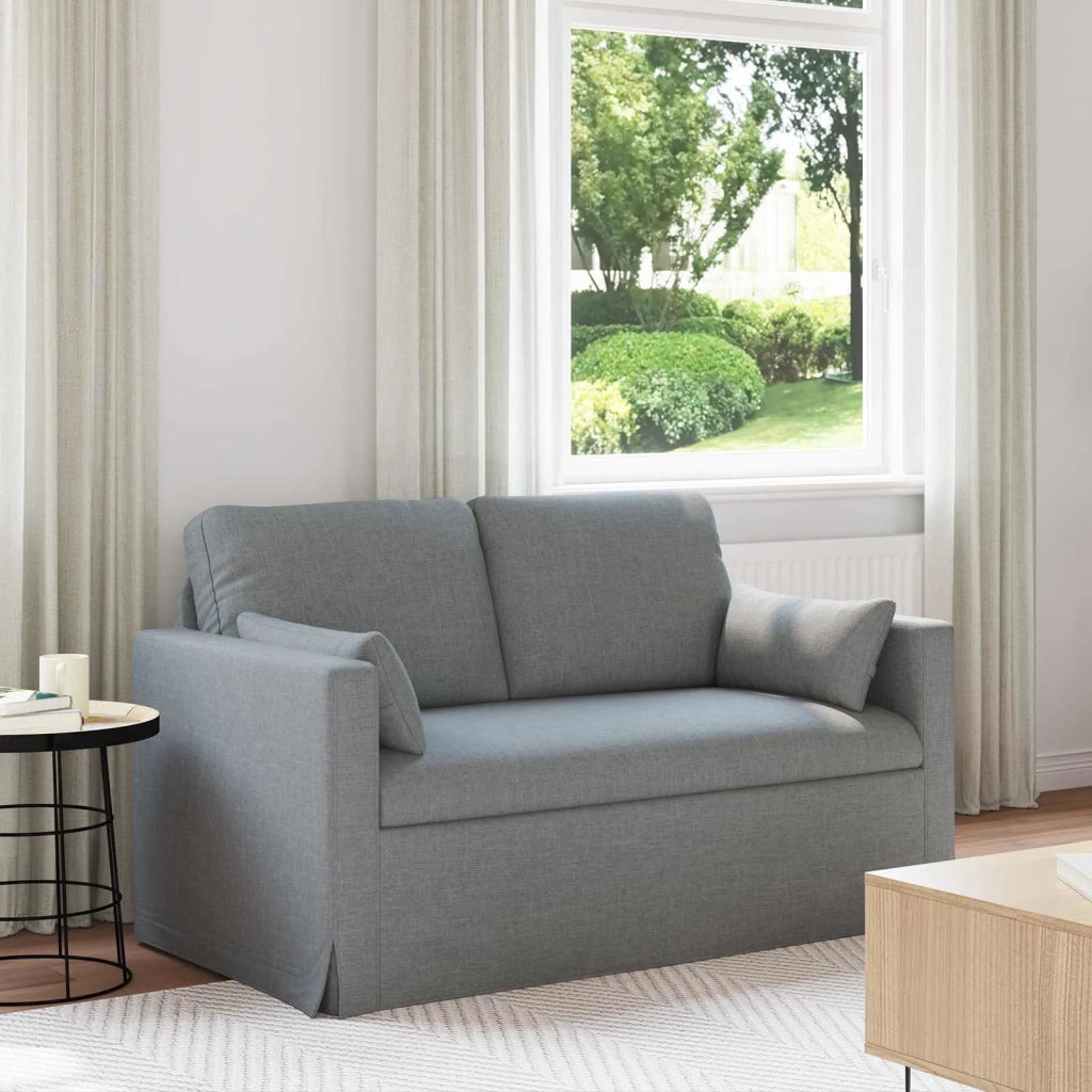 Divano | Divano da soggiorno | Sofa Grigio chiaro 139 x 78 x 80 cm Tessuto