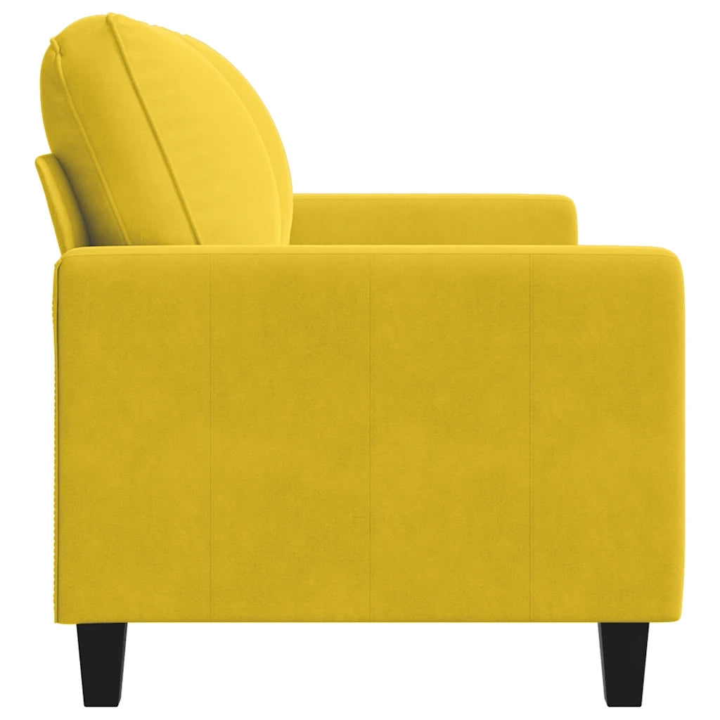 Divano a 2 Posti-Sofa 2 Posti giallo 140 cm in Velluto 134445