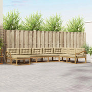 Set di divani da esterno 8 pcs Bianco e Beige 3386882