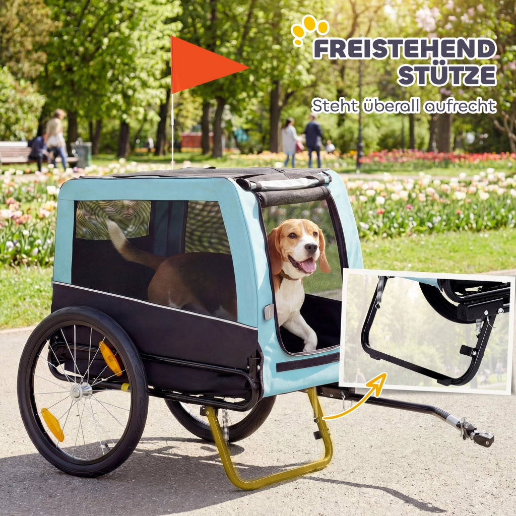 Trasportino per Cane Pieghevole per Bicicletta ¨C Zephmum ¨C Blu Chiaro 143x70x90 cm