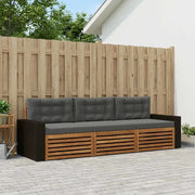 Set di divani da esterno 3 pcs Naturale e Antracite Poliestere 3382975