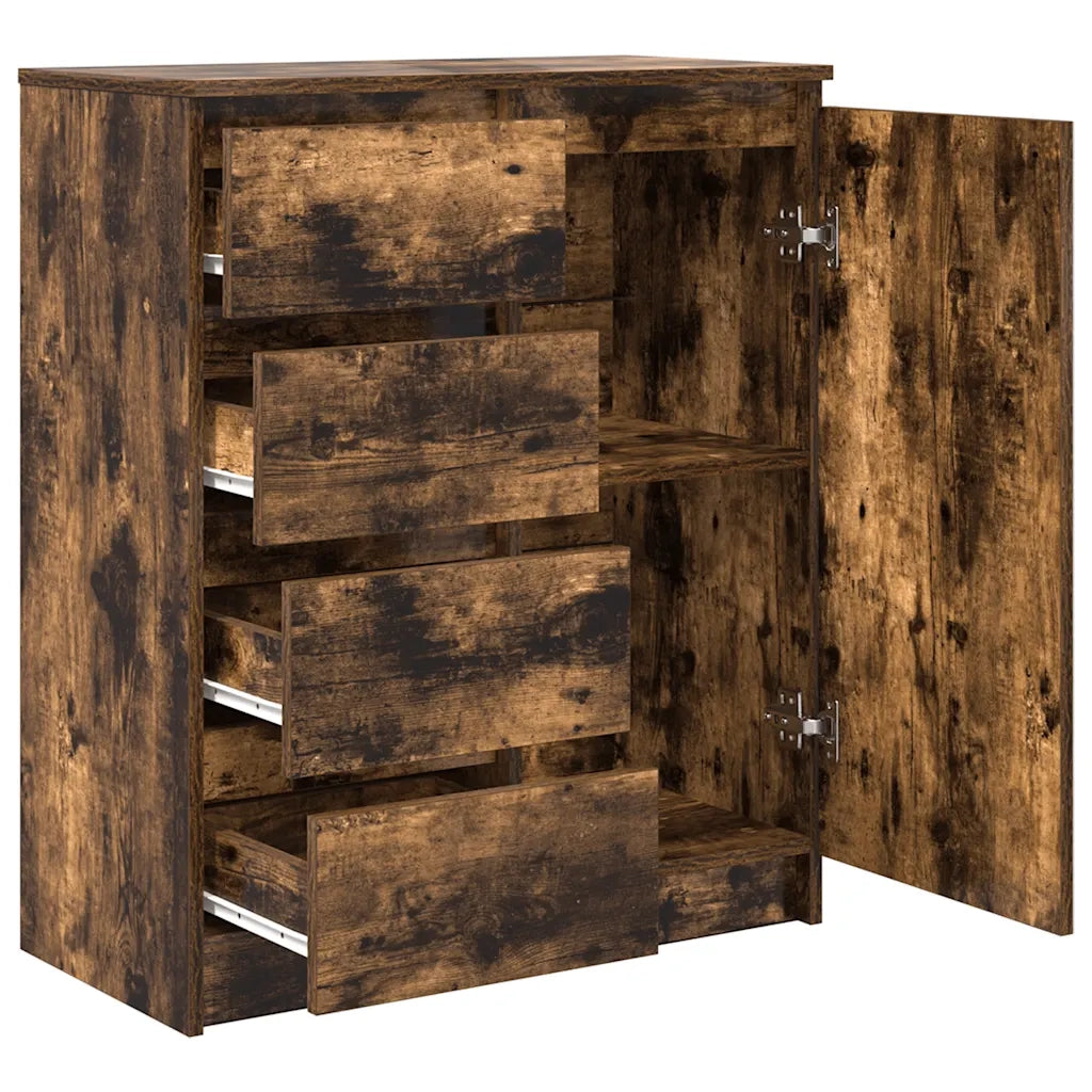 Credenza con Cassetti Rovere Fumo 71x35x84 cm in Truciolato 861584