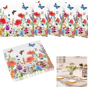 Serviette in Papier 20 Stuks - Dimensione 33 x 33 cm - Disegni Colorati - Fiori/Farfalle - Serviette per Festa - Ideali per Compleanni/Barbecue