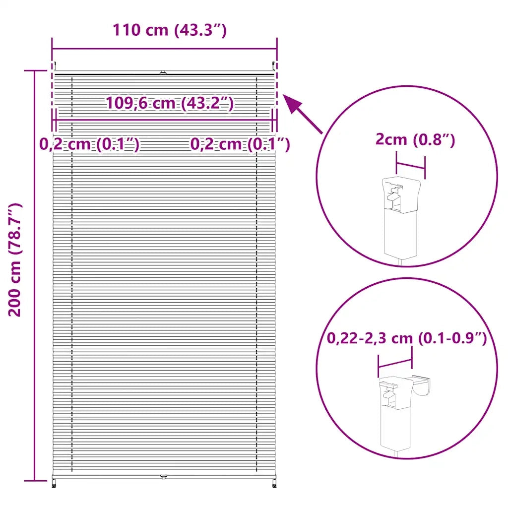 Tenda Plissettata | Tenda pliss¨¨ 110x200cm Crema