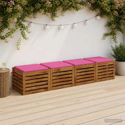 Cuscini per Sedia in 4 Pezzi SOEST 4 pz 100% Poliestere Rosa 944435