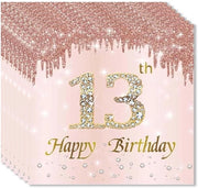 Serviette per tavola da 20 pezzi - Decorazione per compleanni - Compleanno dei 13 anni - Serviette in carta - Decorazione per feste - Feste di compleanno - Serviette per feste