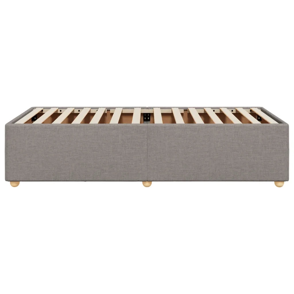 Letto singolo | Letto per adulti | Giroletto senza Materasso Tortora 90x200 cm Tessuto