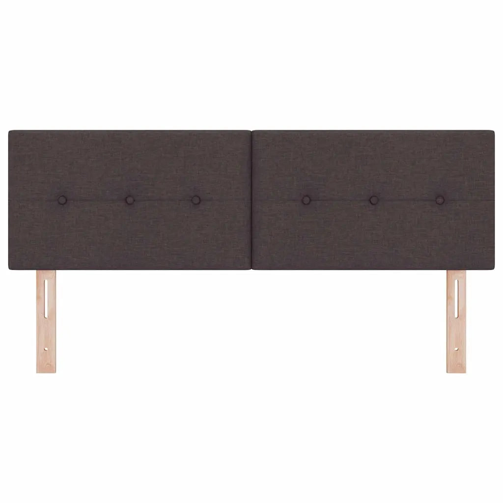 Testiera LED con strisce LED Marrone Scuro 160 cm Tessuto 3338138