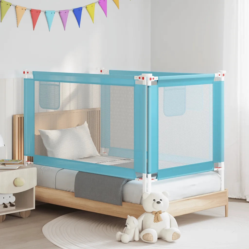 Sponda Letto di Sicurezza per Bambini Blu 140x25 cm in Tessuto CFW1353483