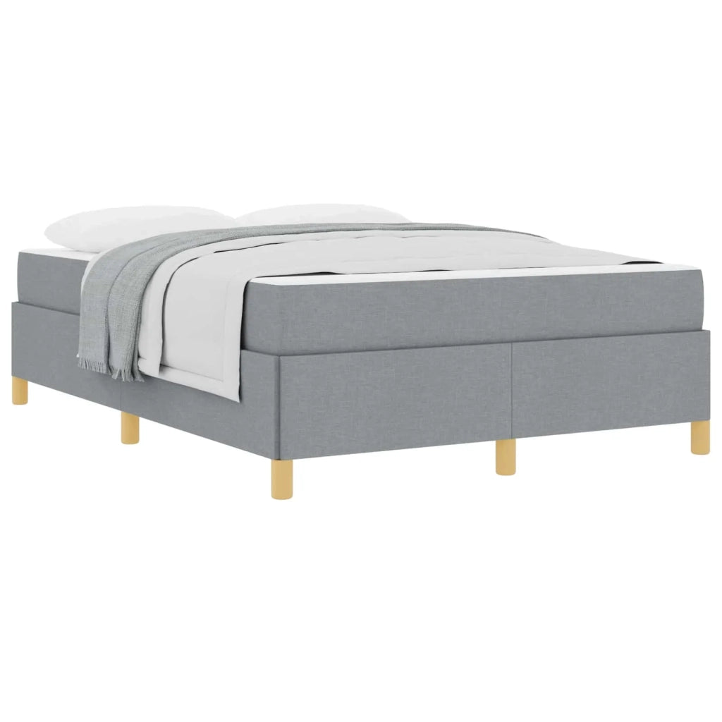 Struttura del letto Grigio chiaro 140 x 190 cm Tessuto