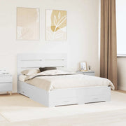 Struttura del letto-Giroletto-Rete del Letto Bianco 160 x 200 cm Legno multistrato 906706