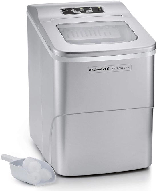Macchina per ghiaccio 80W - 10-12 kg/24 ore - Compressore silenzioso e spegnimento automatico