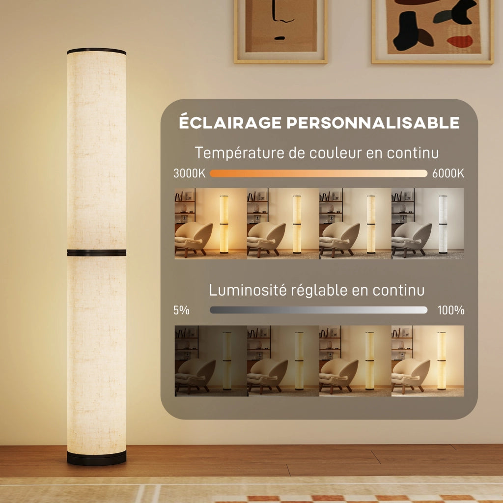 Lampada a LED da terra ¨C Minimal ¨C ? 20 x 135 cm beige
