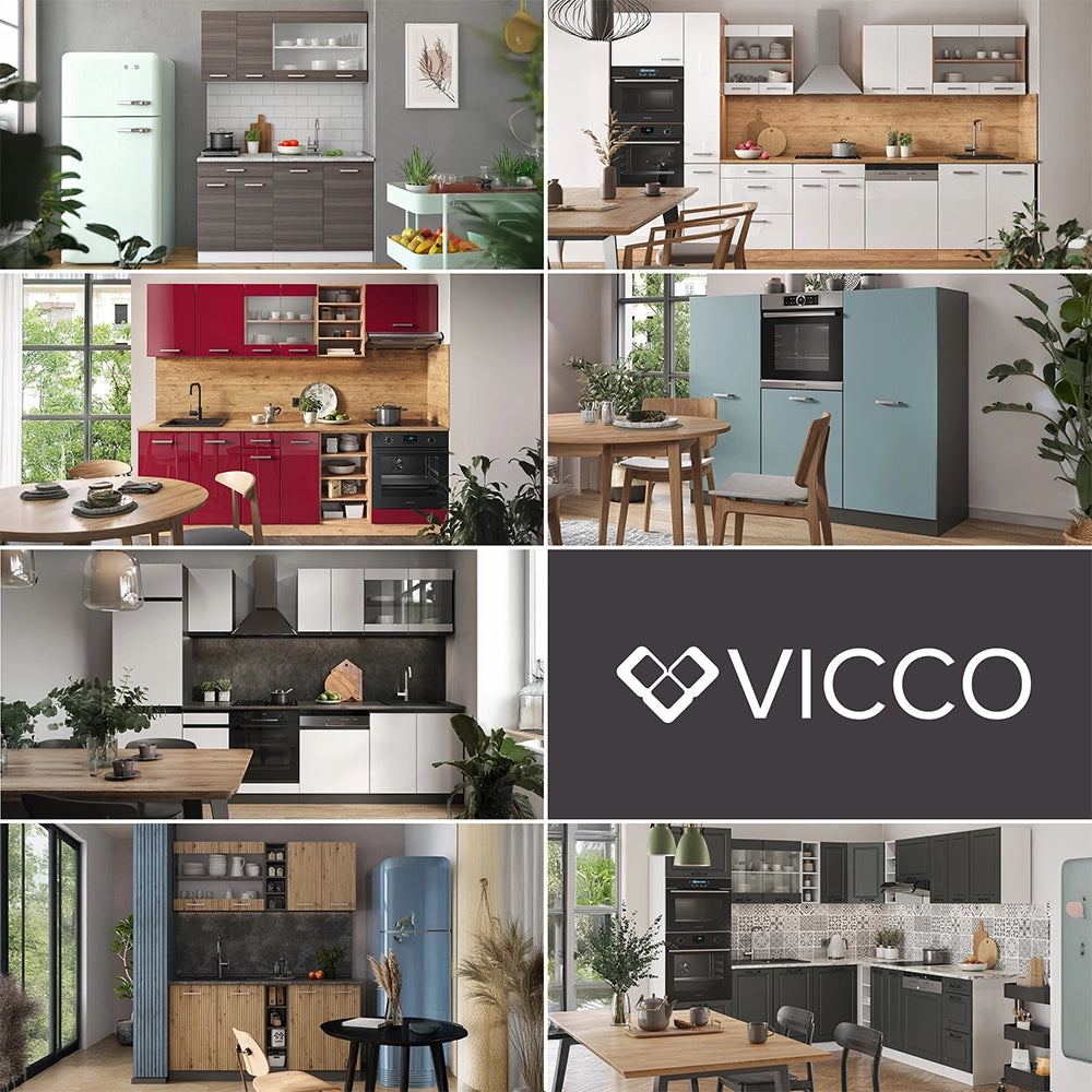 Vicco Frontale cucina Quercia dorata 39.6 x 59 cm frontale del mobile per pensile con vetro