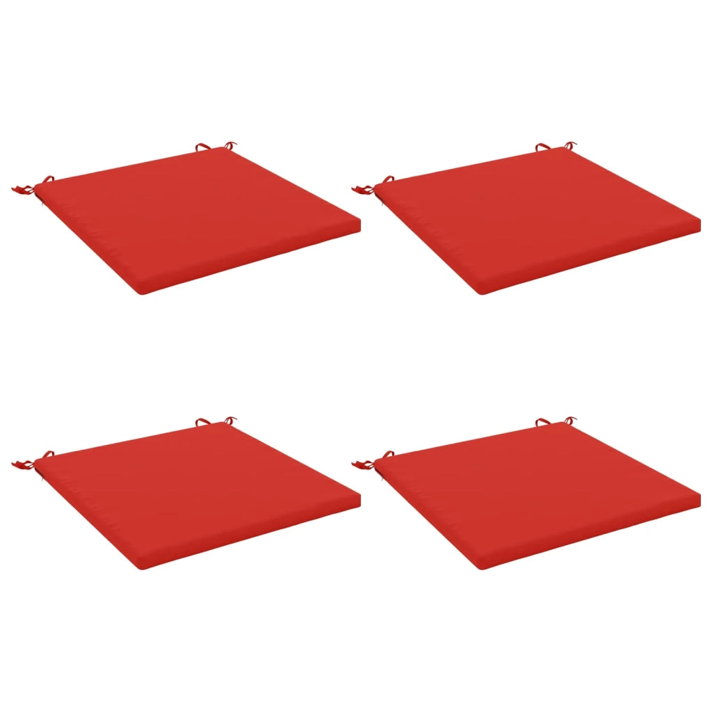 Cuscini per Sedia in 4 Pezzi SOEST 4 pz 100% Poliestere Rosso 944984