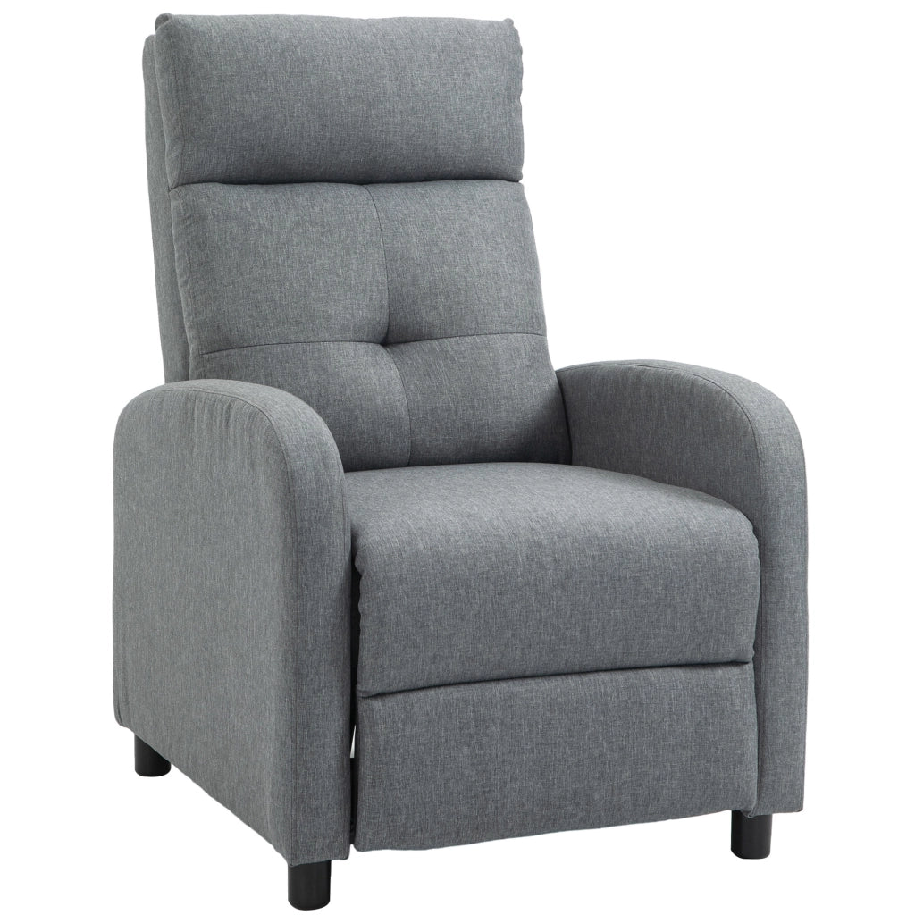 POLTRONA Relax reclinabile in poliestere grigio fino a 155° portata 150 kg