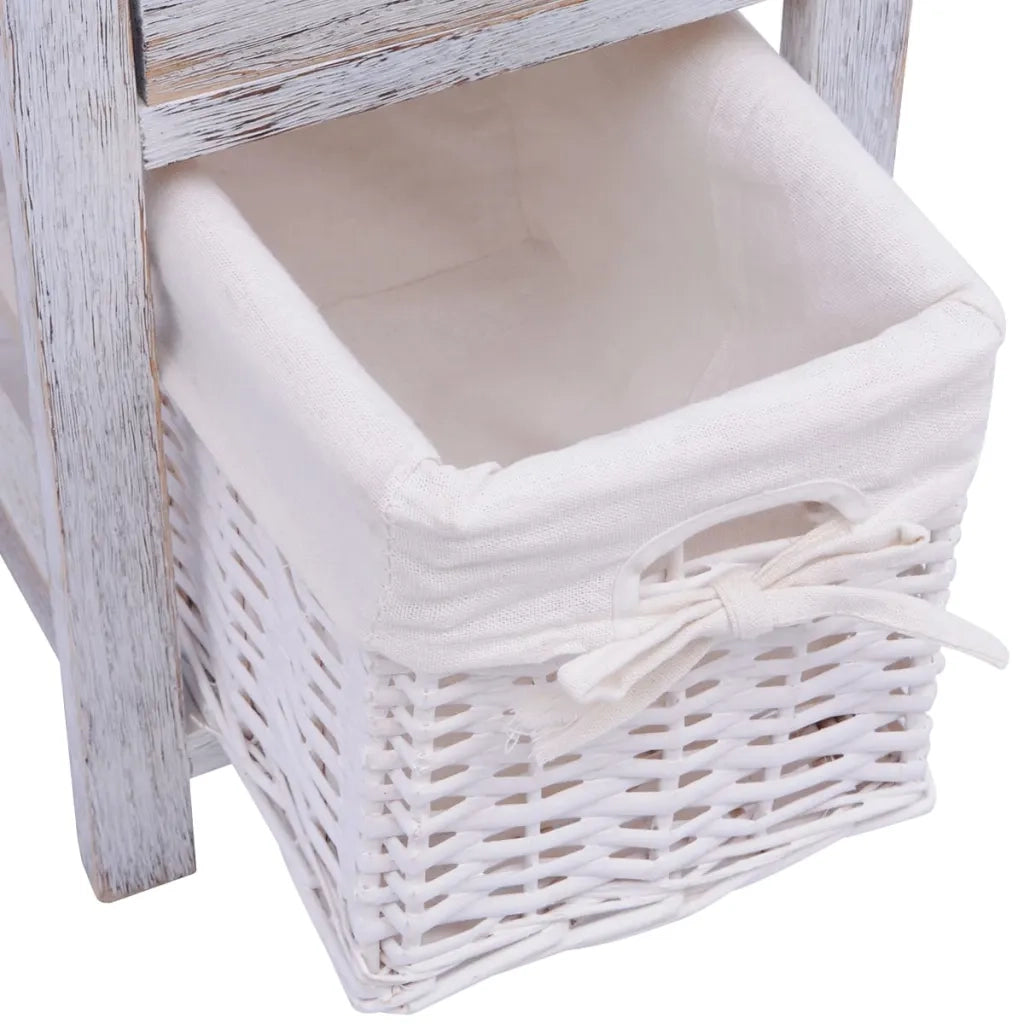 Comodino in Legno Bianco 242866