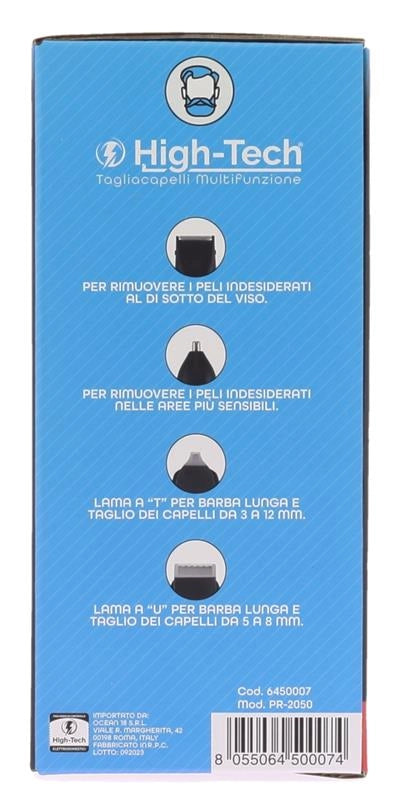 HIGH-TECH TAGLIACAPELLI MULTIFUNZIONE CON BASE 2W