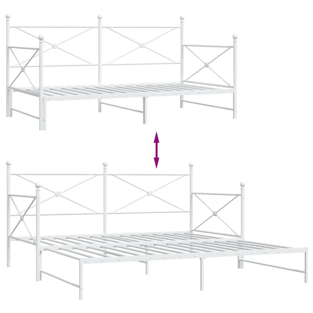 Divano Letto Estraibile senza Materasso 100x190 cm in Acciaio 4104690