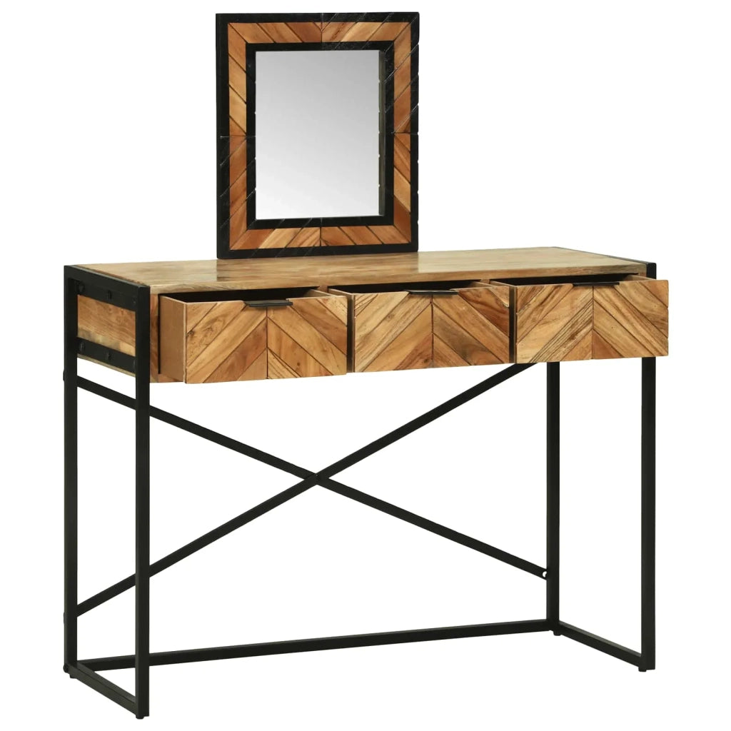 Tavolo da Trucco con cassetto Marrone 100 x 40 x 120 cm 374115