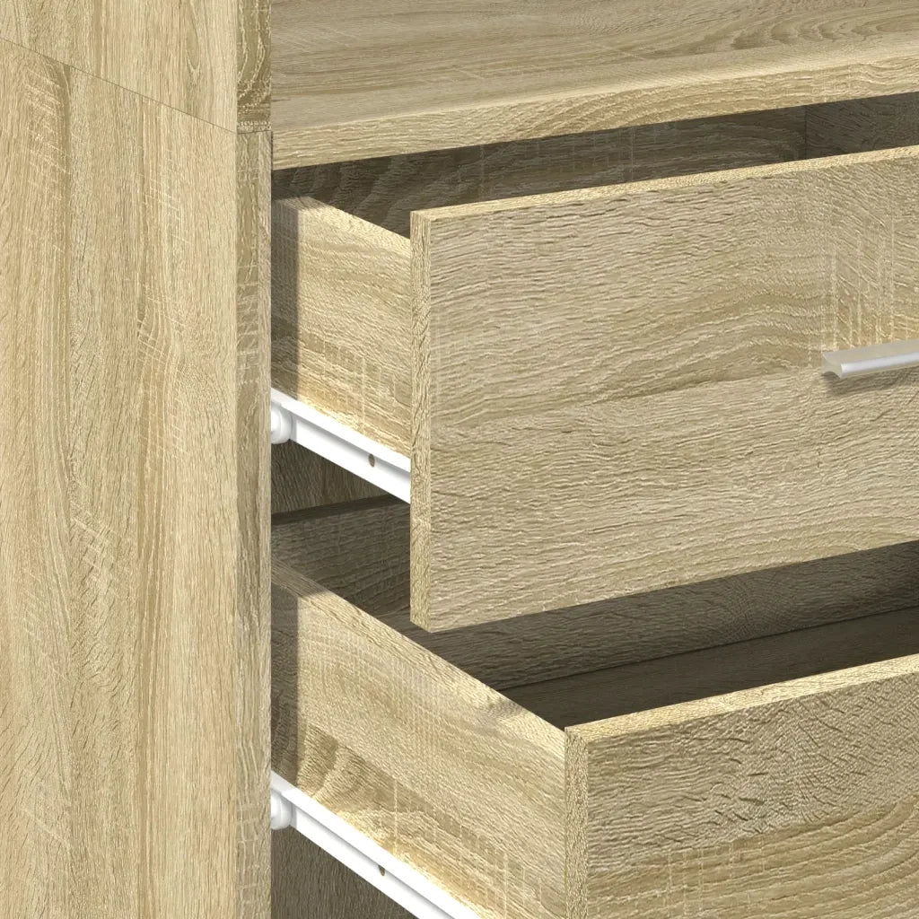Credenza Rovere Sonoma 45x42,5x185 cm in Legno Multistrato 3281450