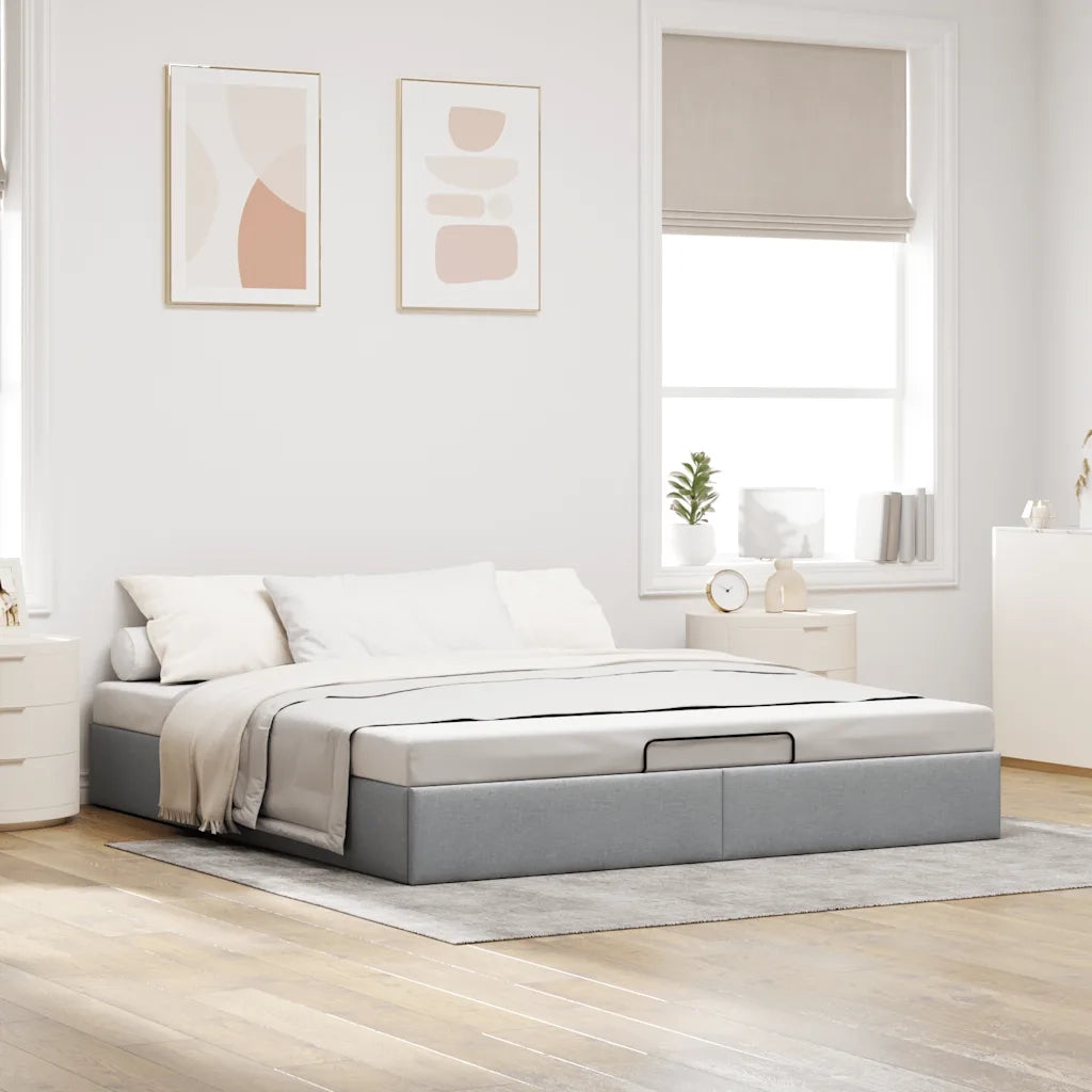 Struttura Letto Pouf senza Materasso 180x200 cm in Tessuto 3310896