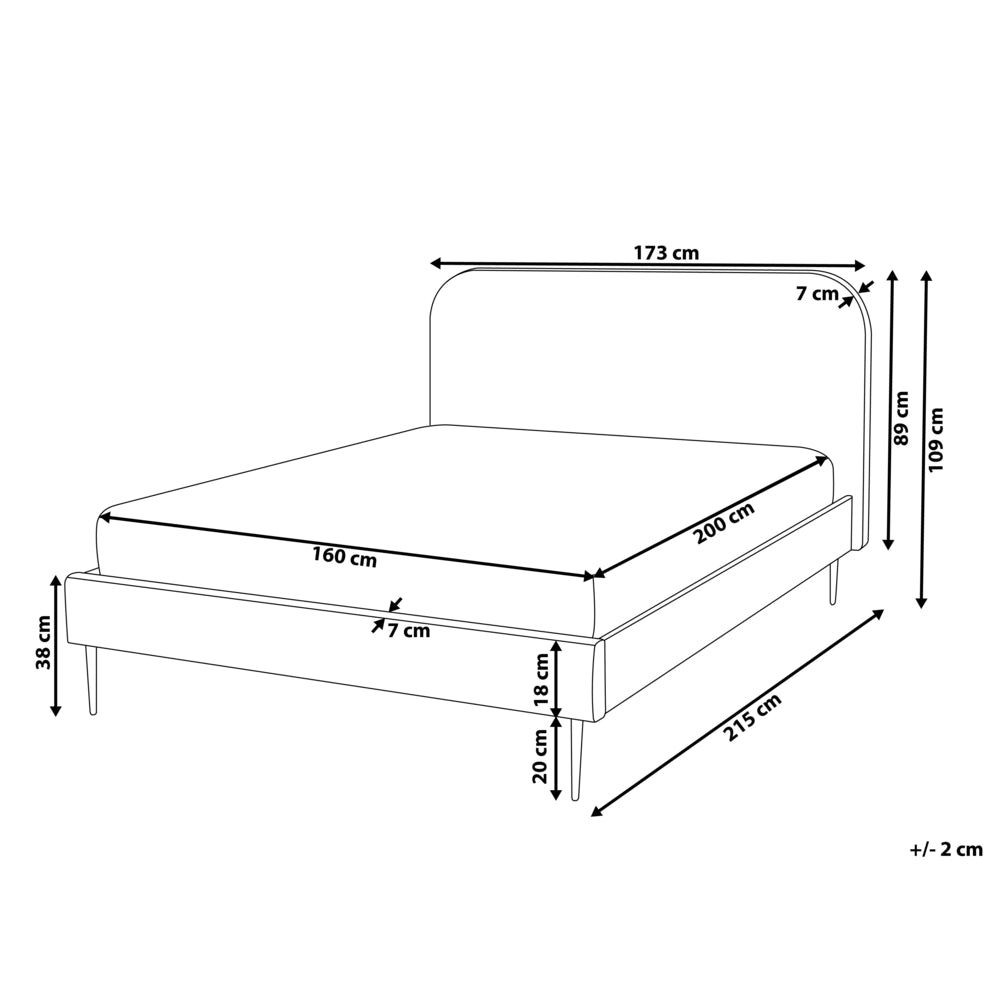 Letto verde velluto a coste testiera con rete a doghe 160 x 200 cm design minimalista