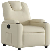 Poltrona | Sedia Relax Reclinabile Crema in Similpelle