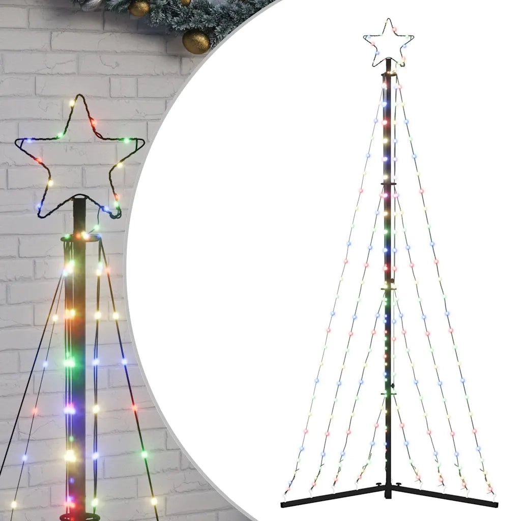 Albero di Natale | Decorazioni natalizie a LED 339 LED Colorato 187 cm
