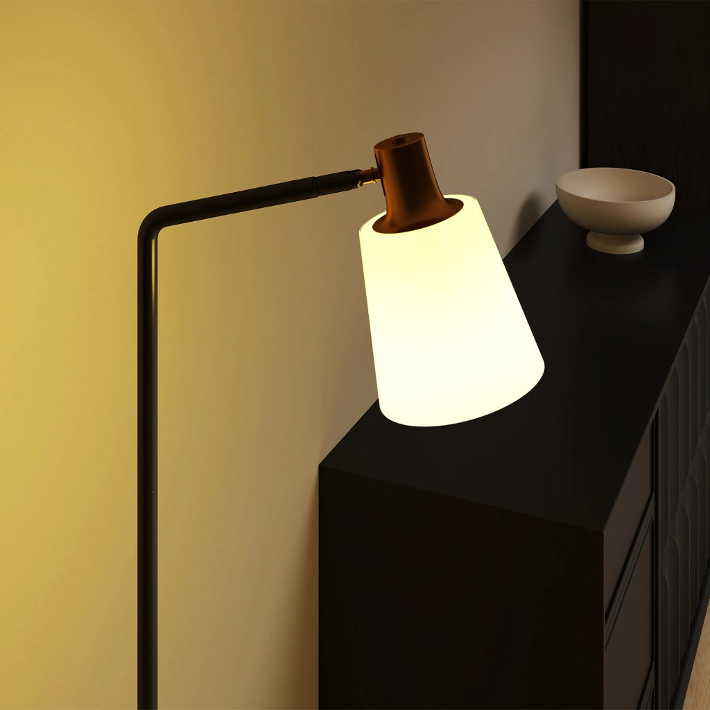 Lampada da Terra LED Regolabile ¨C Xylo ¨C Testa Girevole 350¡ã, 3 Temperature Colore, Nero
