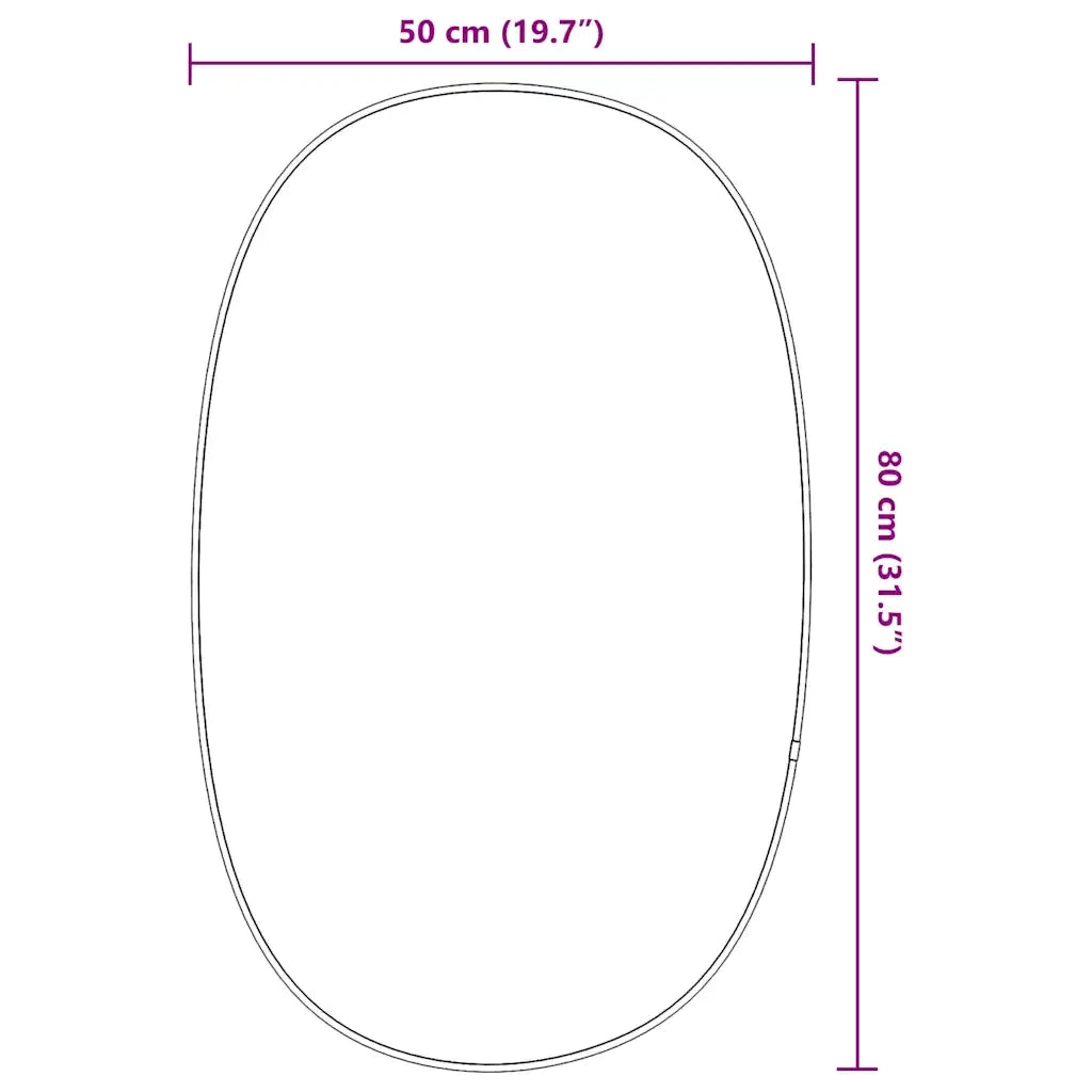 Specchio da Parete Argento 80x50 cm 348214