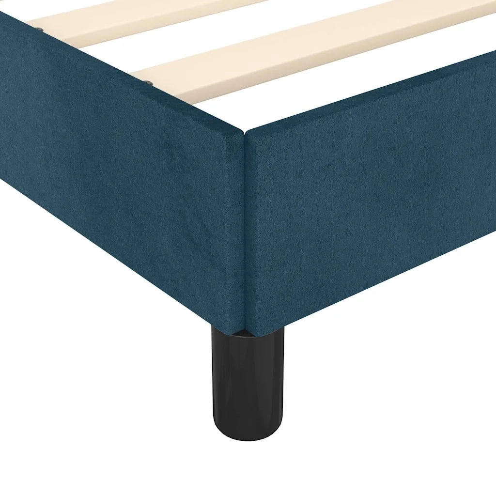 Giroletto senza Materasso-Struttura Letto Blu Scuro 160x200 cm in Velluto 951162