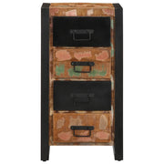 Cassettiera Multicolore 40x40x75 cm Legno Massello di Recupero 4013582