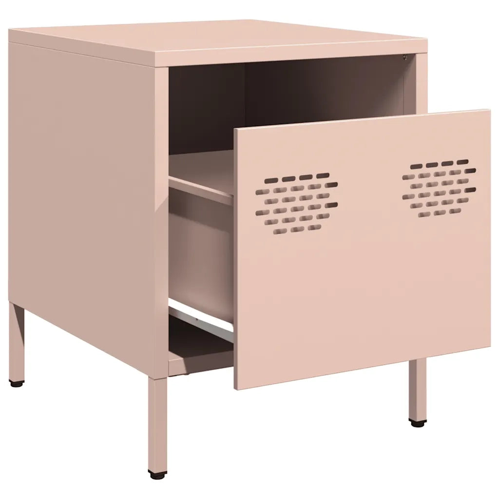 Comodini 2 pz Rosa 35x39x43,5 cm in Acciaio 851247