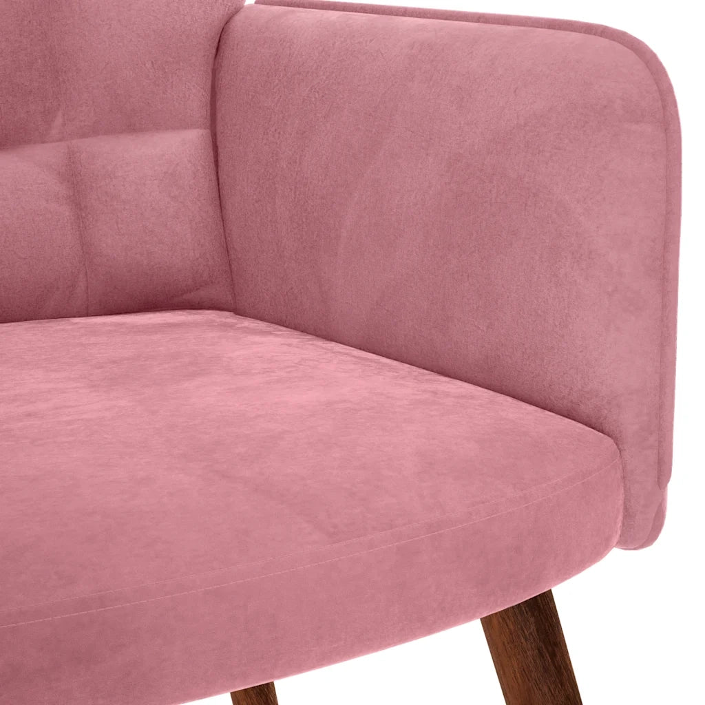 Sedia a Dondolo Rosa in Velluto 4016836