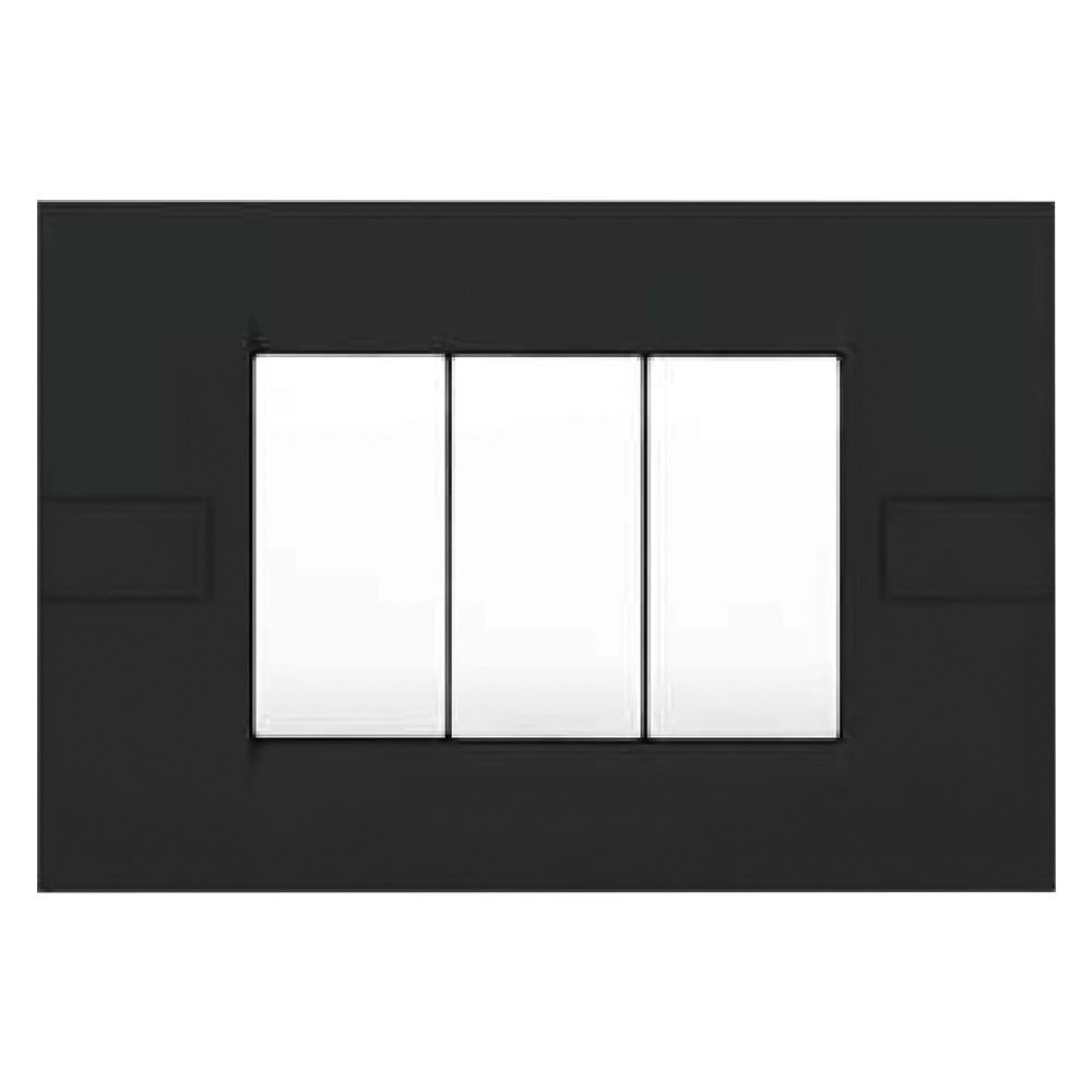 PLACCA SERIE 'INTEGRA' 3 posti - nero  - FEB