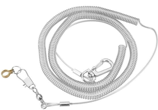 Tiro per allenamento 6 m - Cavo anti-bite - Cavo di traino per uccelli - Materiale leggero in plastica - Portatile - 3 dimensioni disponibili