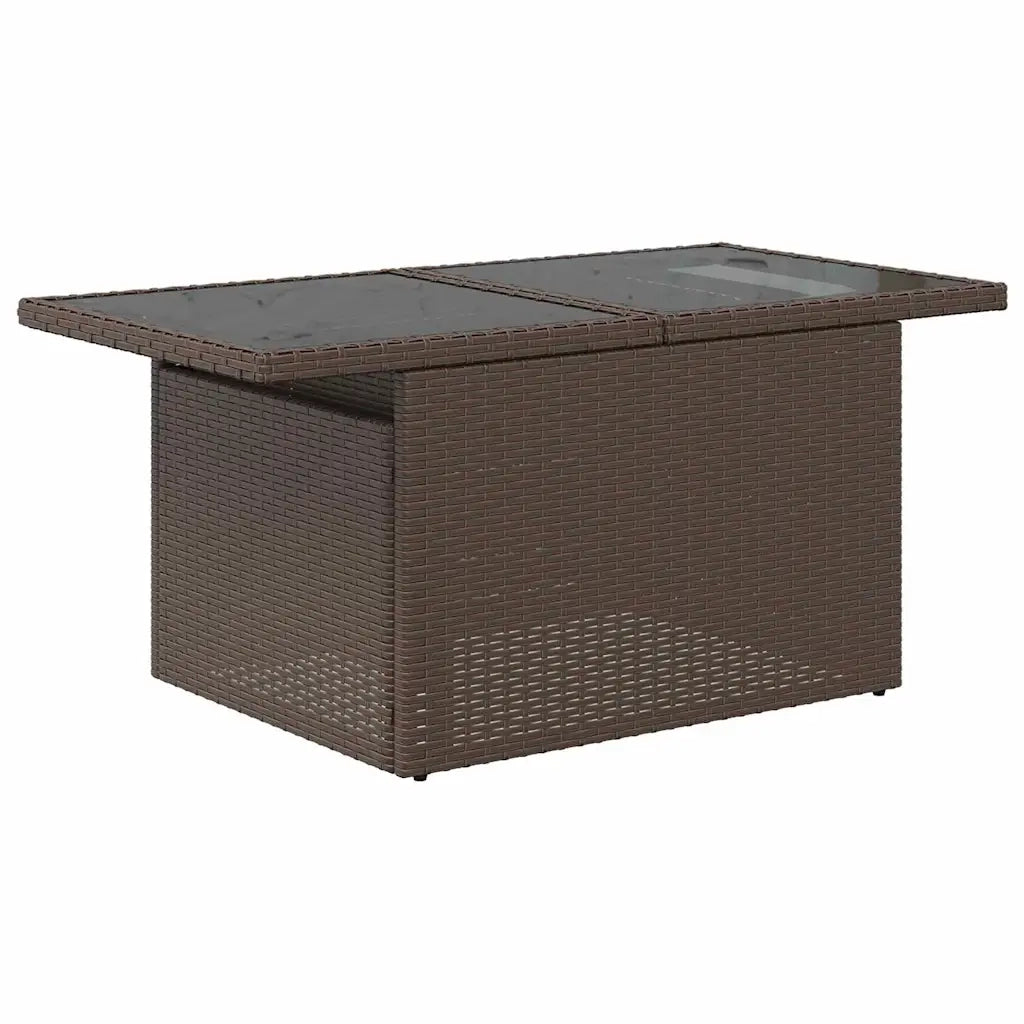 Set Divano da Giardino con cuscino 9 pcs Marrone e Crema 3357071