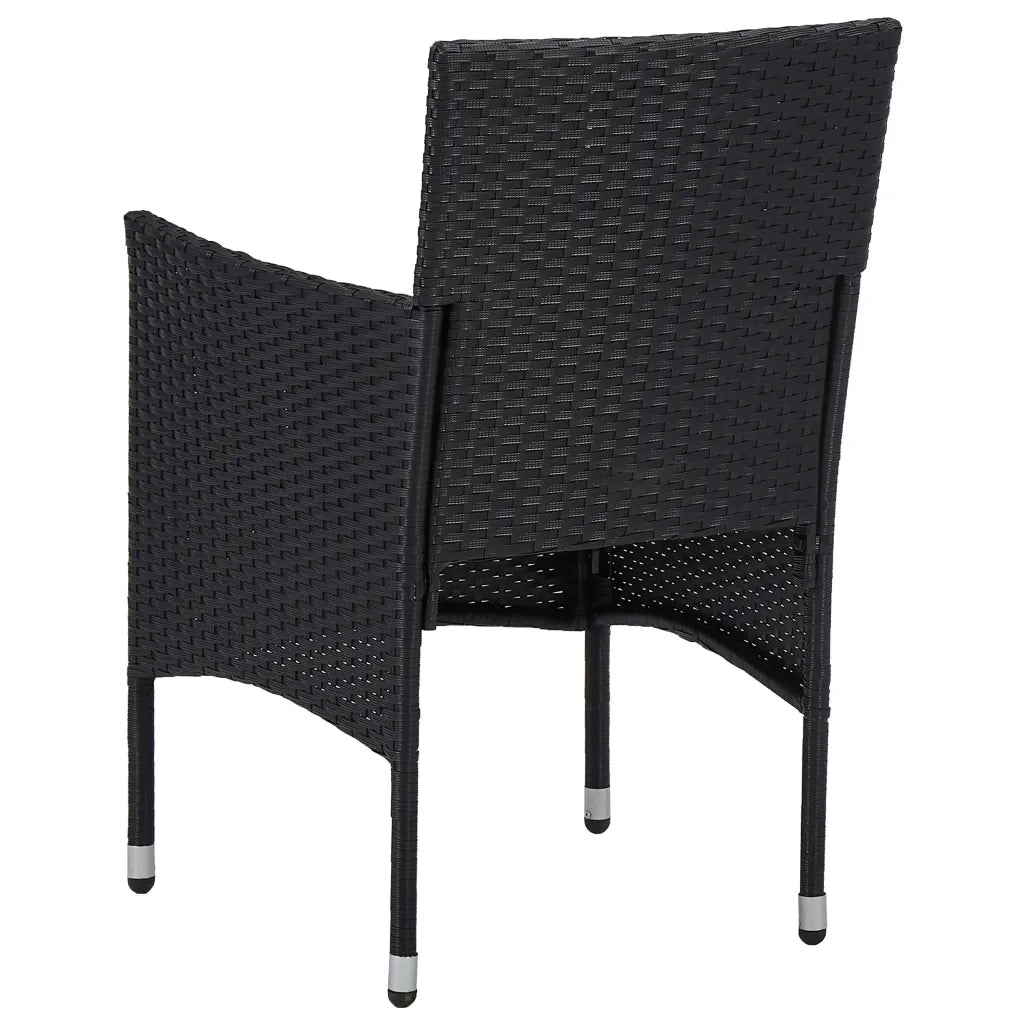Set Mobili da Pranzo per Giardino 3 pz | Set Salotto da Giardino Nero